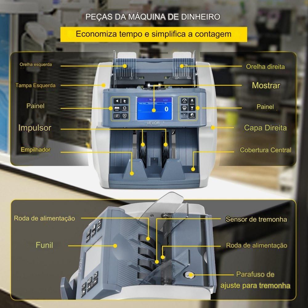 maquina de contar notas dinheiro sh-07c