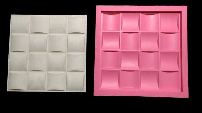 Molde 3d em Silicone Ondas