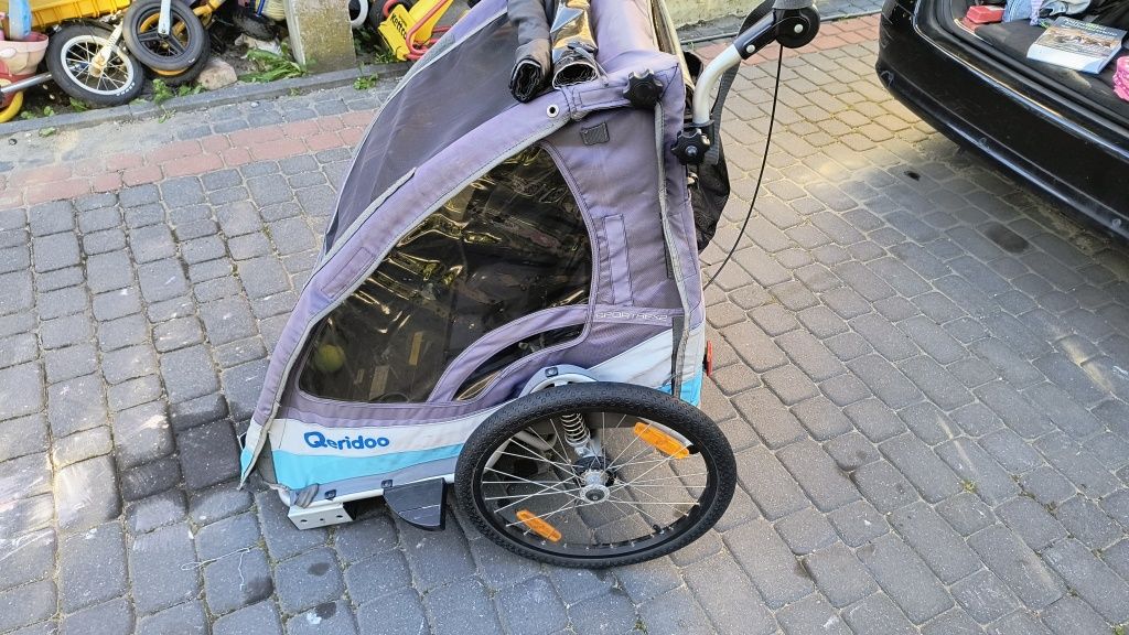 Przyczepka rowerowa queridoo 2 dla bliźniaków