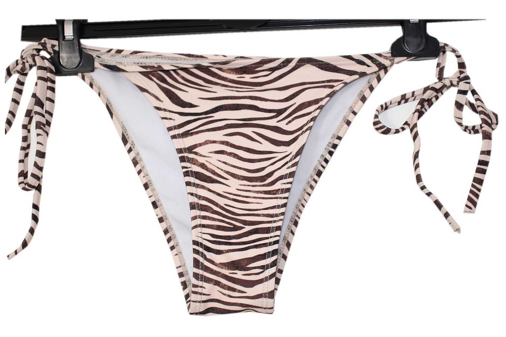 r1 Dół od Kostiumu Kąpielowego Majtki Brązowa Zebra __M 38
