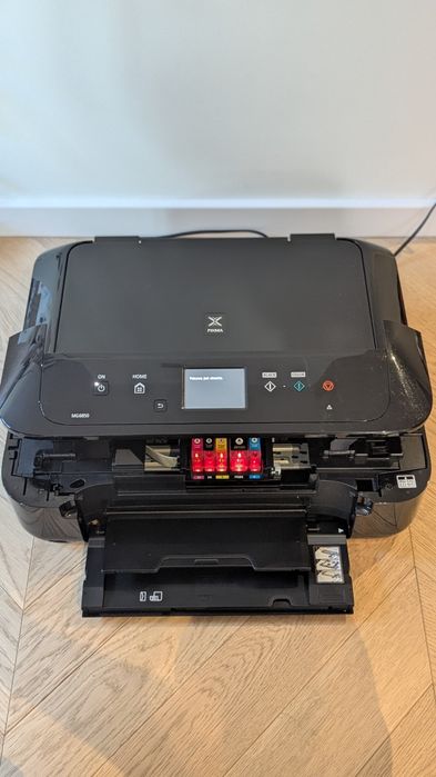 Drukarka Canon PIXMA MG6850 + duży zestaw tuszy (uszkodzona)