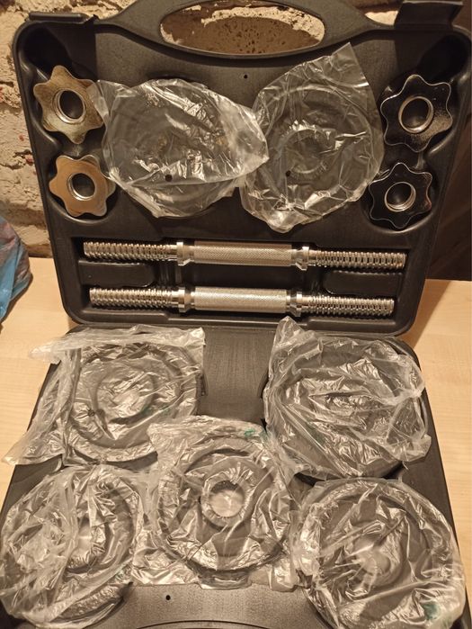 Hantle w walizce 2x10 kg