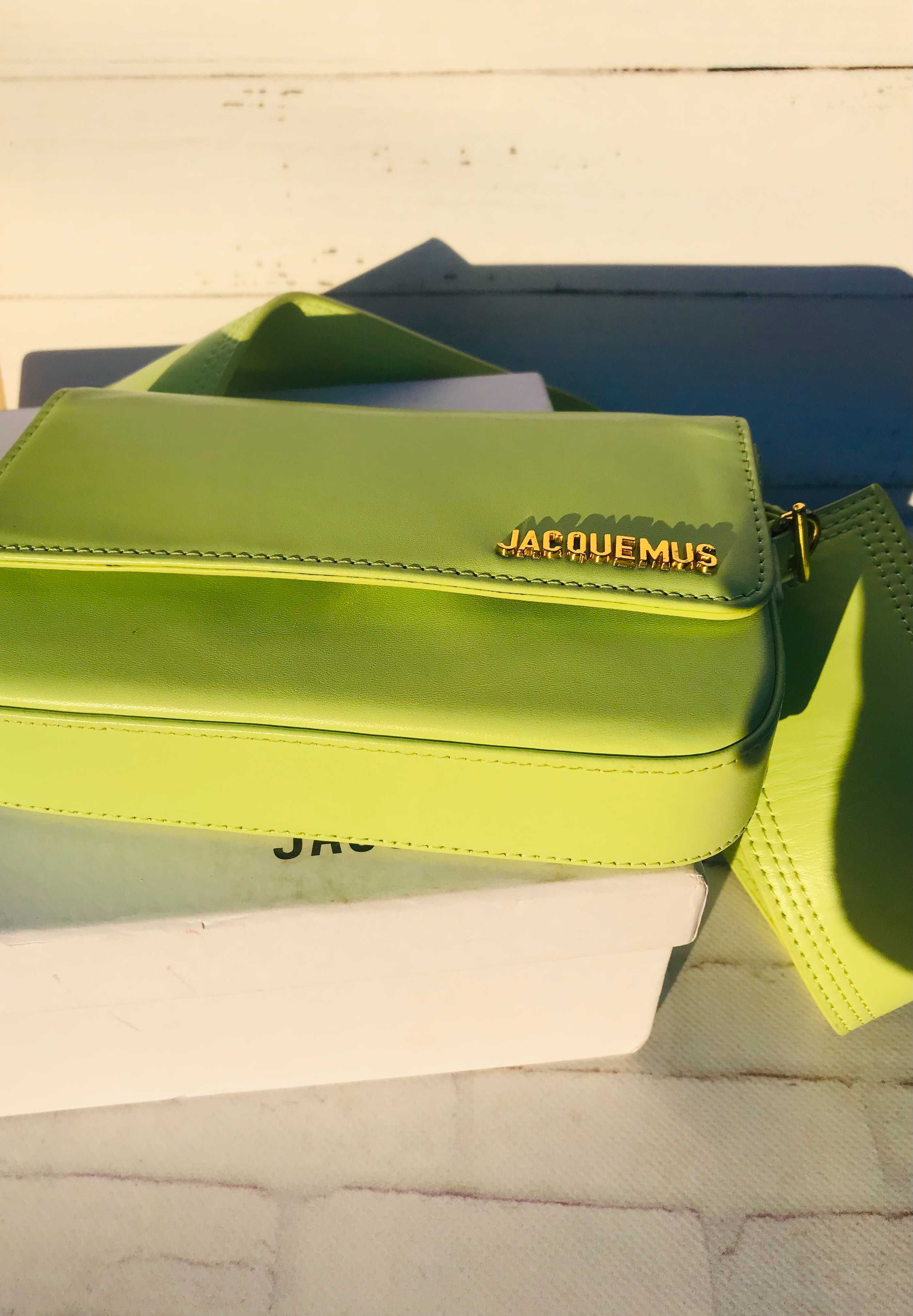 Шикарная стильная кожаная сумка клатч Jacquemus Le Carinu