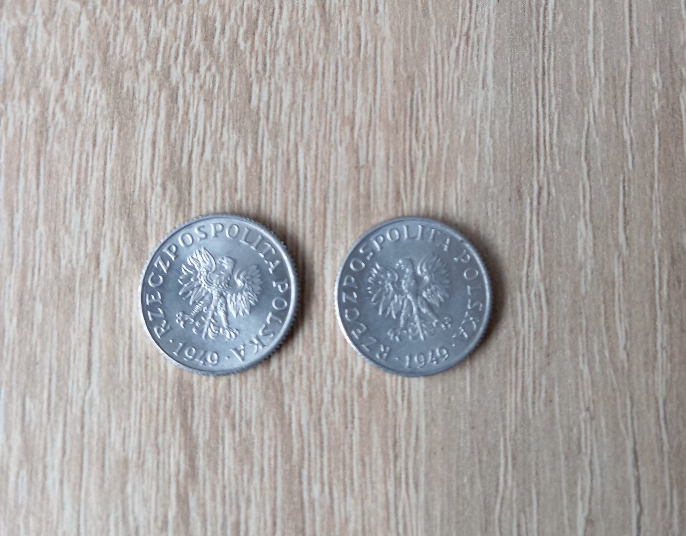 Moneta aluminiowa 1gr 1949r - 2 sztuki