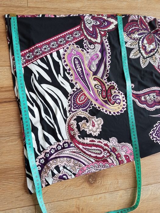 42 XL 40 L Select ! Hermann Lange sukienka kopertowa z wzorem koktajlo