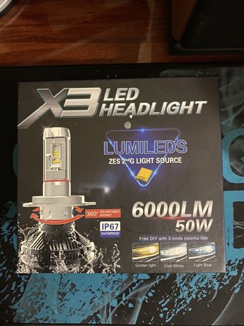 Led лампи Н4 в автомобіль X3 LED HEADLIGHT