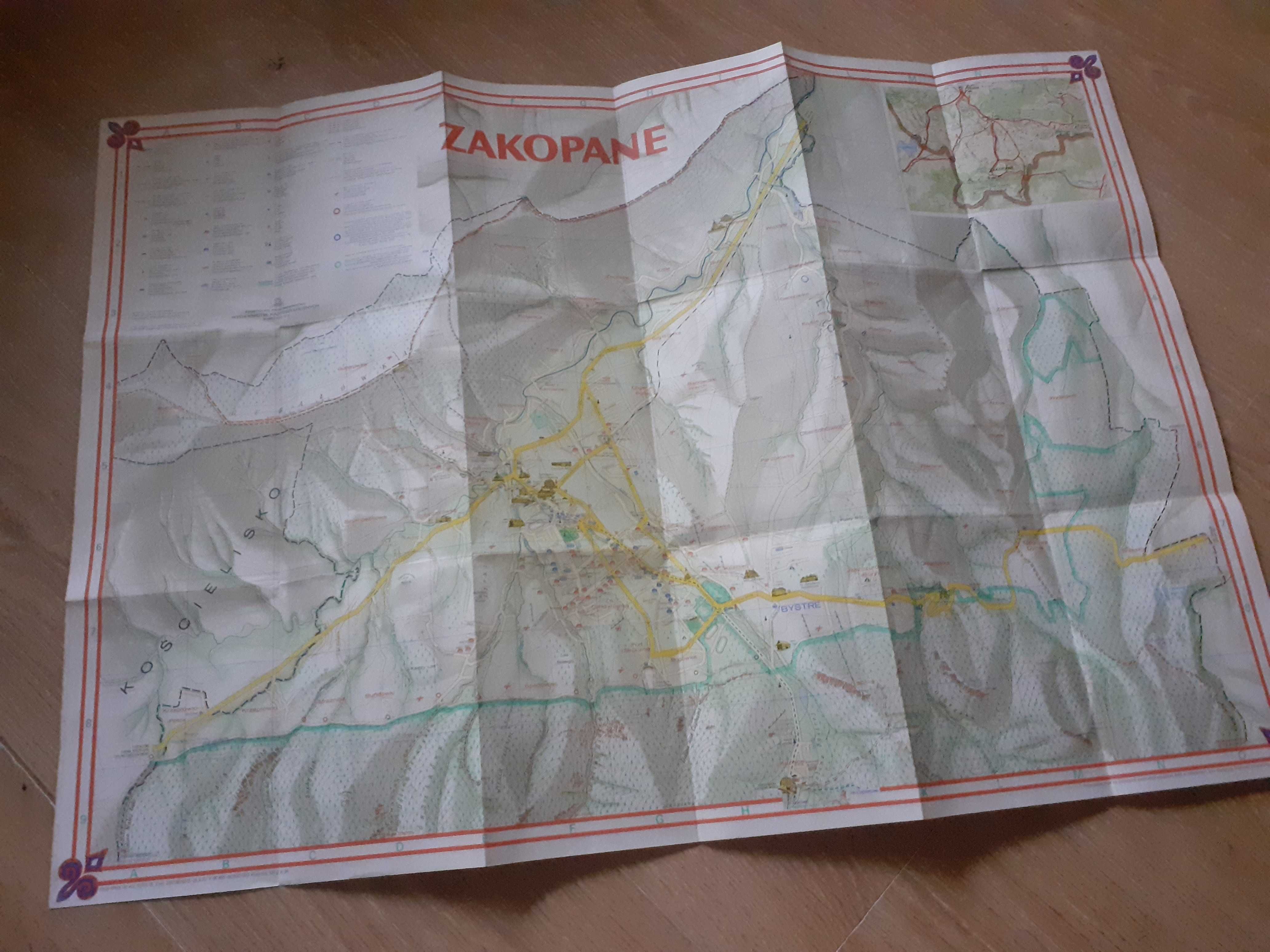 Stary plan zakopanego 1972 rok prl