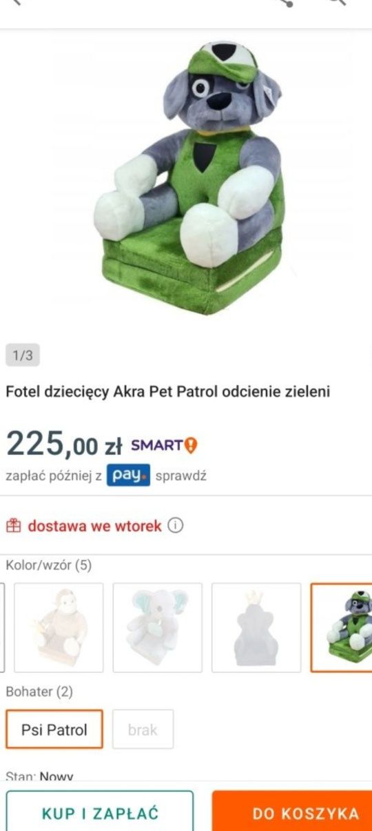 PSI PATROL Paw Patrol Rocky fotel leżanka