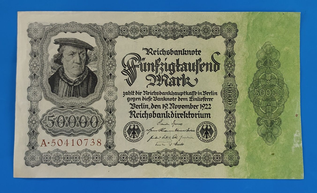 Banknot 50000 marek , 1922 , państwo Niemcy
