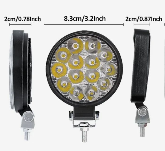 Faróis led universais 4x4 moto