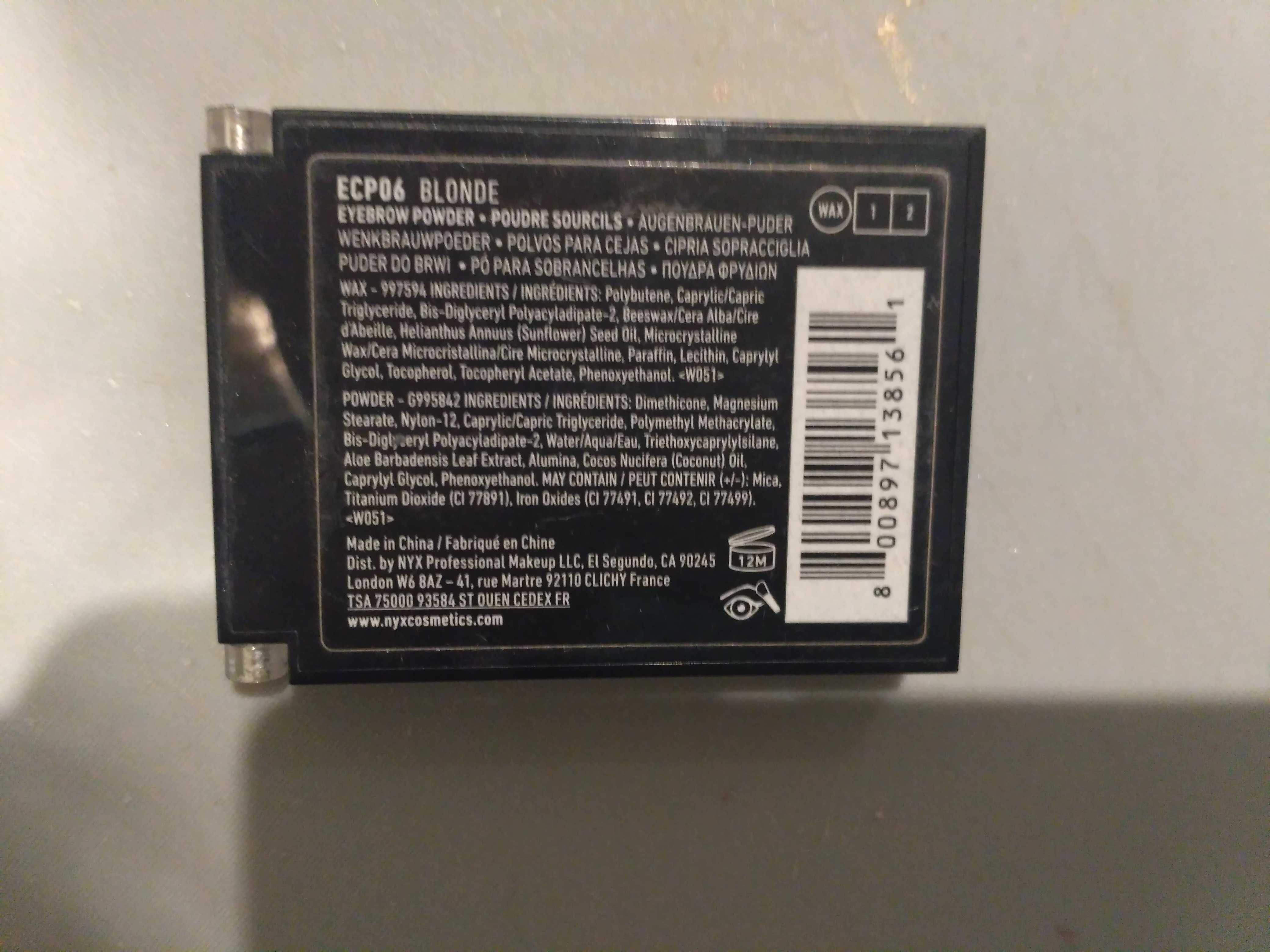 zestaw dwóch palet: Sleek cienie do powiek i NYX paleta do brwi