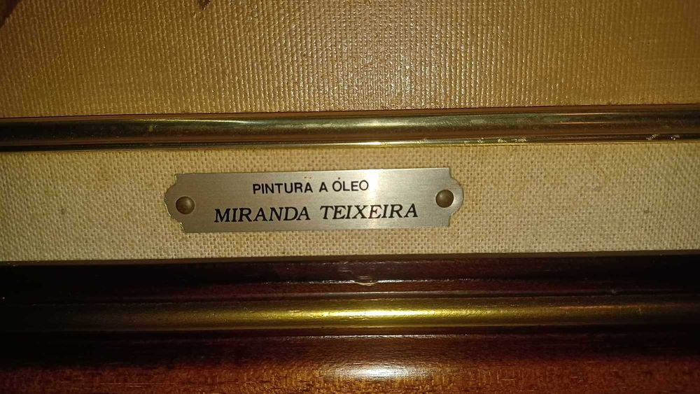 Quadro 1 - pintura a óleo assinada autor Miranda Teixeira, 68 cmx58cm