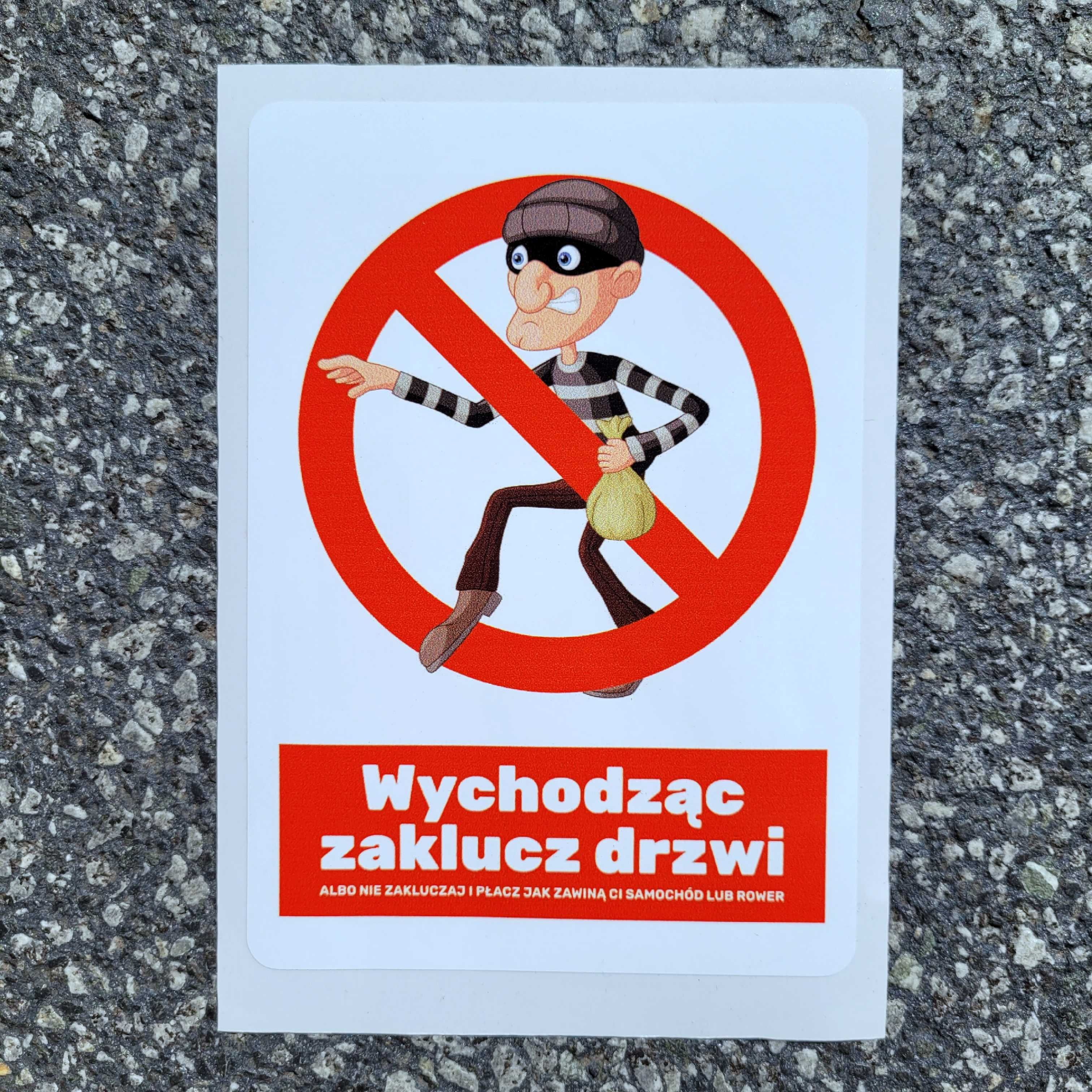 naklejka złodziej piwnica garaż dom komórki lokatorskie wiata