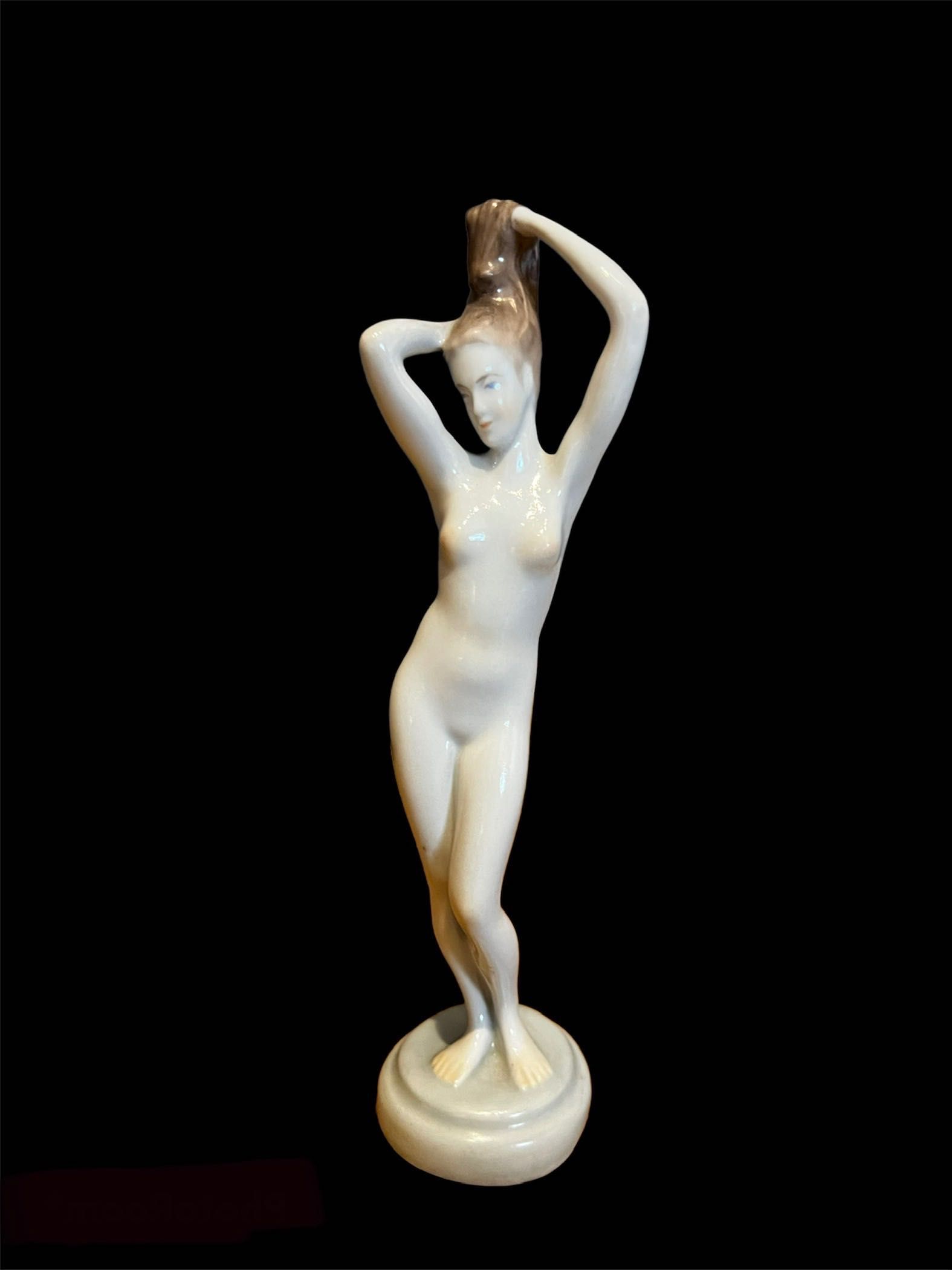 kolekcjonerska figura kobiety vintage prl art Deco