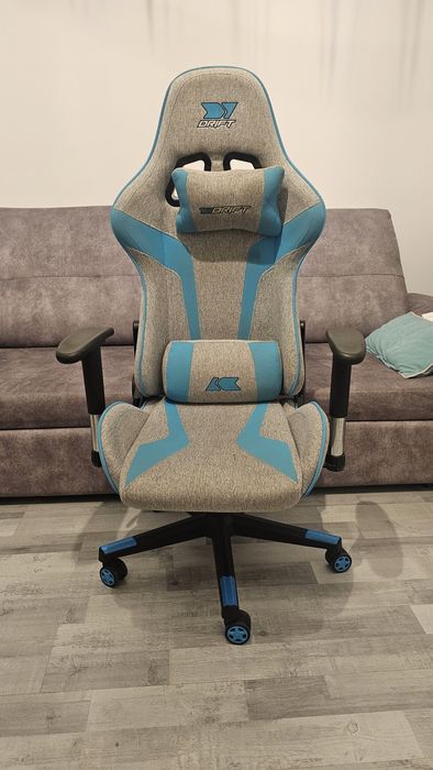 Cadeira Gamer/Gaming Azul e Cinzenta