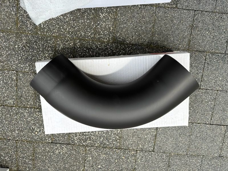 Kolano spalinowe gięte niskie fi 120mm 90 stopni KG120/90-CZ2/N Darco