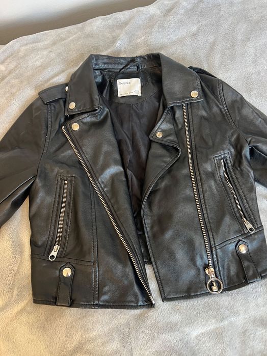 Ramoneska / kurtka skórzana z ekoskóry czarna