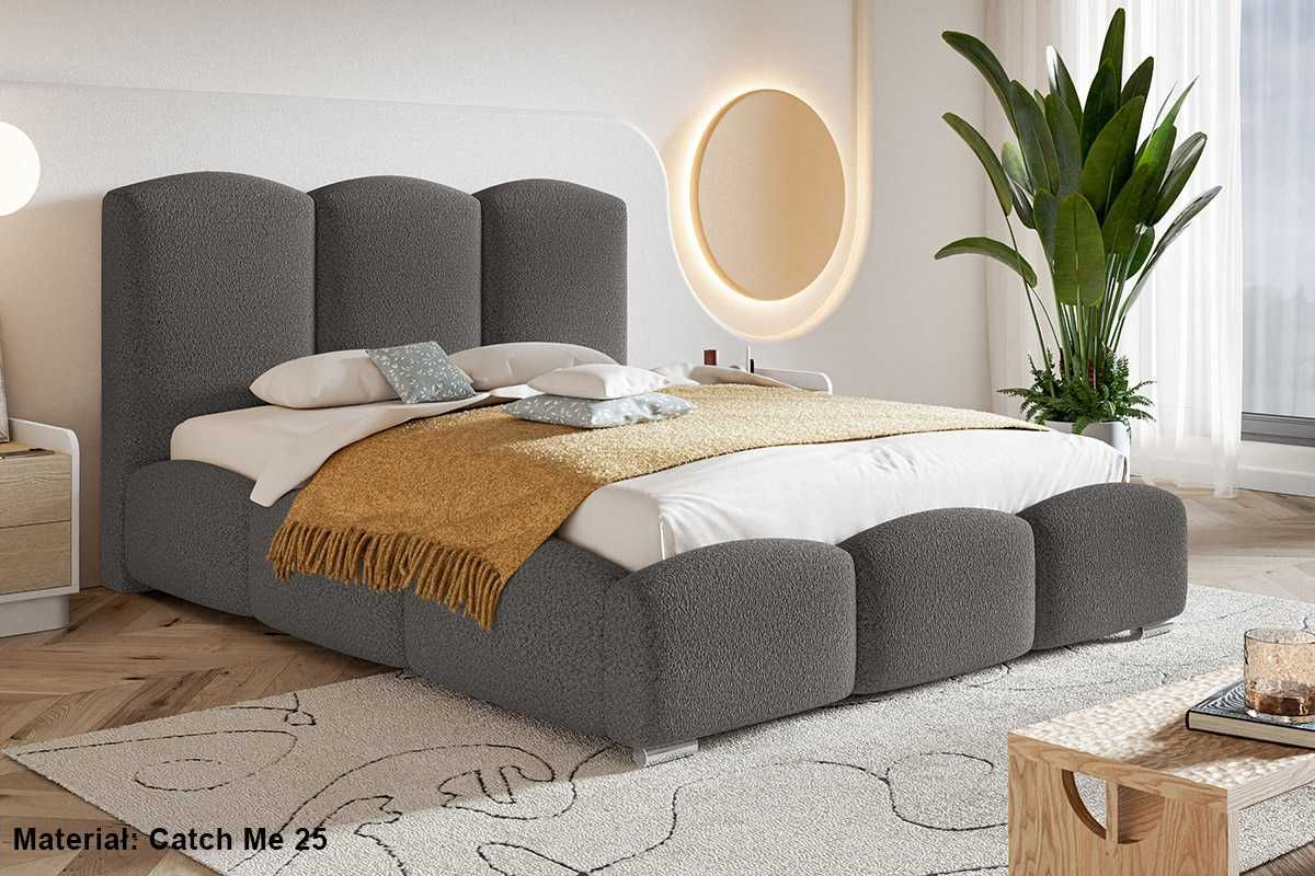Łóżko tapicerowane bubble bukla HILTON 160x200 180x200 200x200 pojemni
