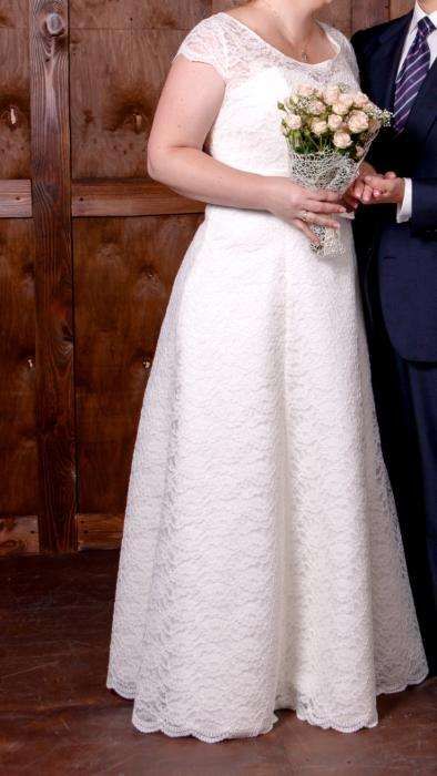 Элегантное кружевное свадебное платье 52-56рр