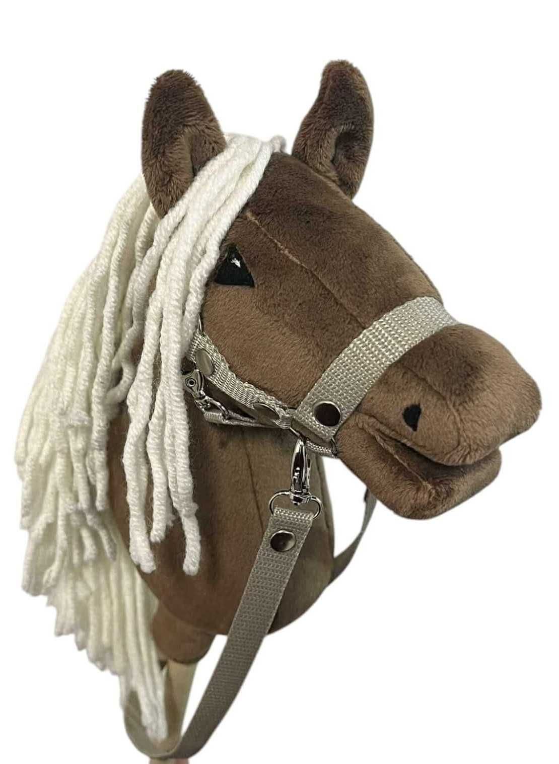 Koń na Kiju, Hobby Horse A5 Brązowy - kantar, uwiąz gratis