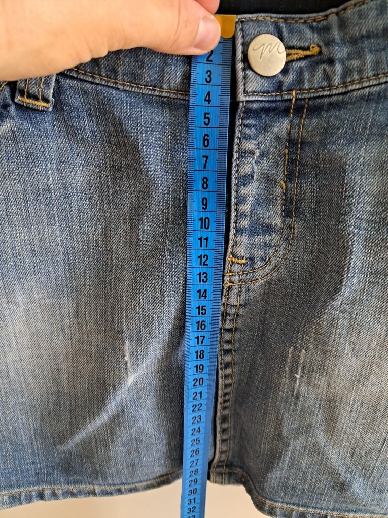 Spódnica ciążowa z panelem/denim/jeans/h&m mama M/38