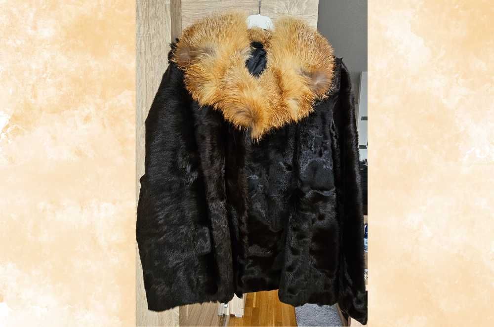 Futro naturalne z lisa i kozy futro lis