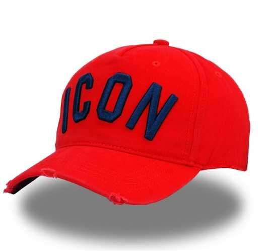 DSQICOND2 ICON DSQ CZAPKA bejsbolówka czerwona czarna niebieska