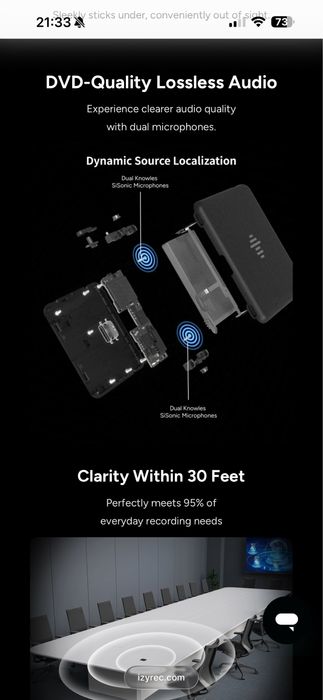 Крутой диктофон izyrec mini recorder 64gb