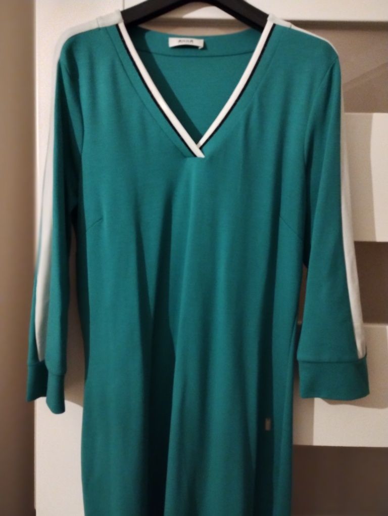 Sukienka zielona Midi L święta lampasy tkmaxx