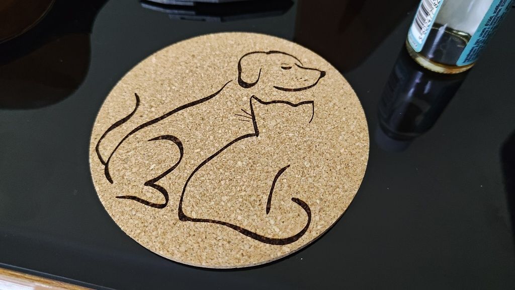 Bases de copos em cortiça personalizados