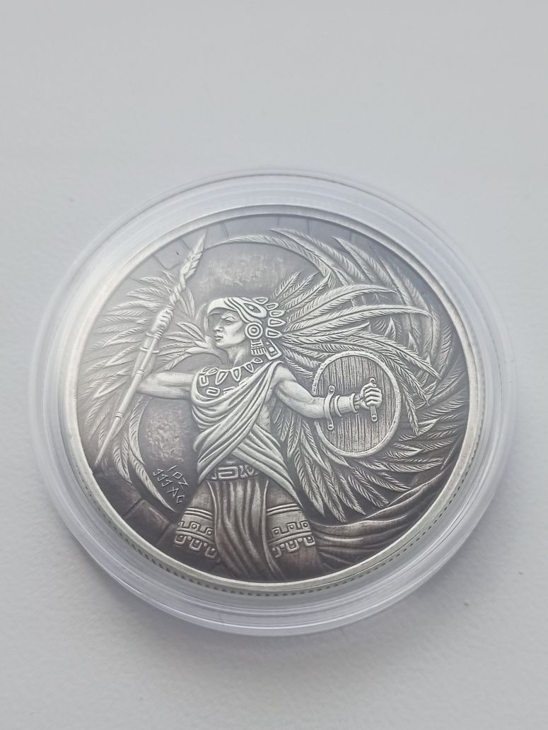 Воїн орел Ацтеків, срібло 999, 31.1 гр