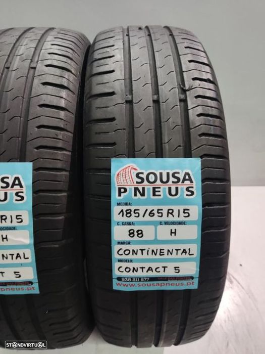 2 pneus semi novos 185-65r15 continental - oferta dos portes