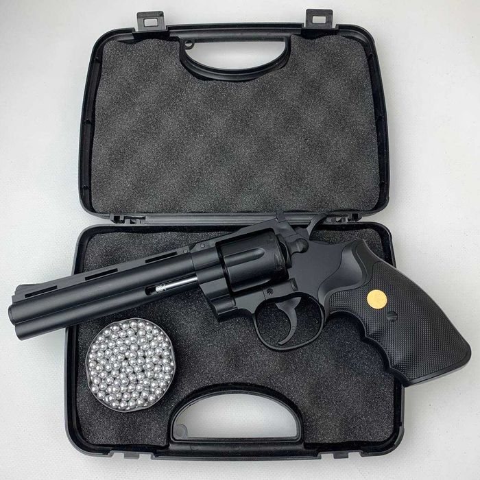 Дитячий іграшковий револьвер S&W з кульками гільзами пульках для дітей