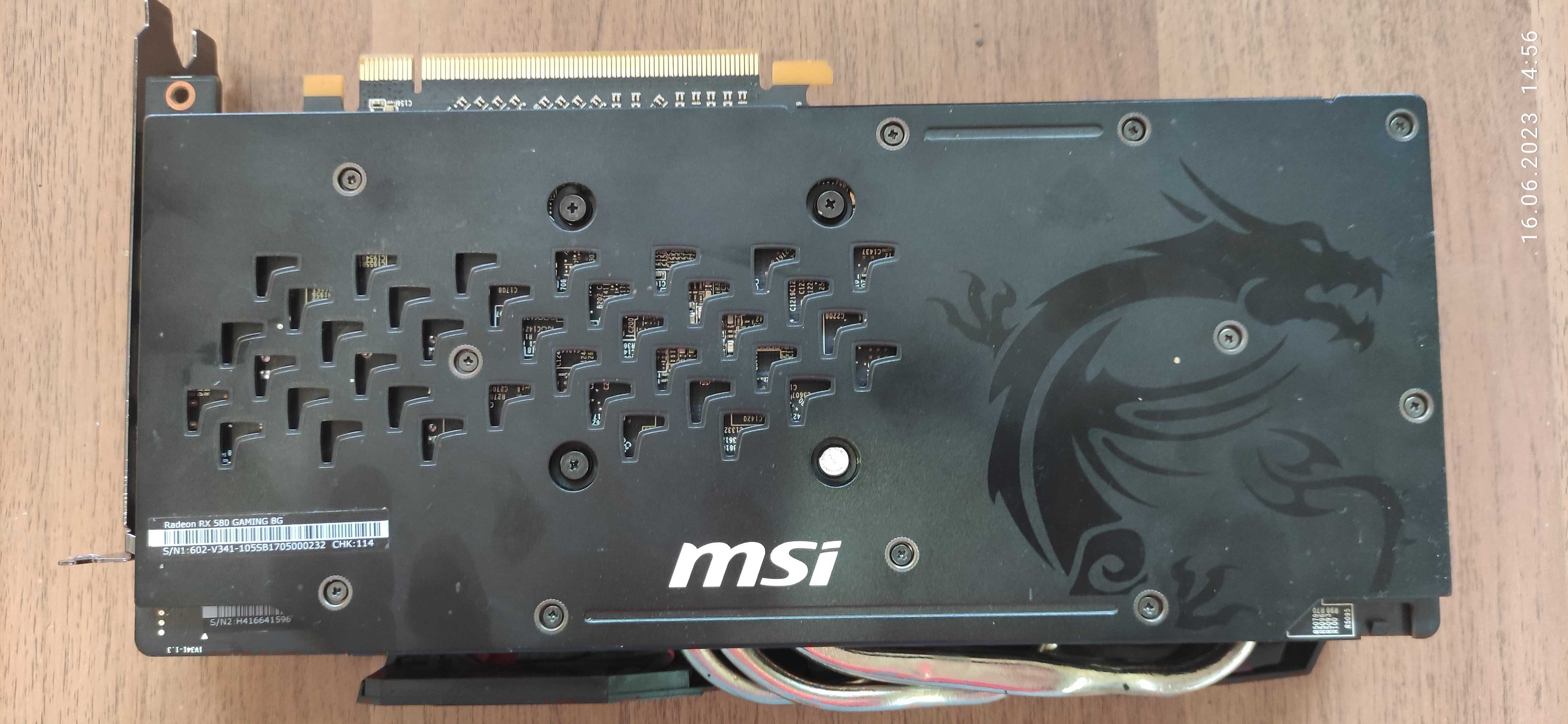 Видеокарта MSI Radeon RX 580 gaming 8 gb