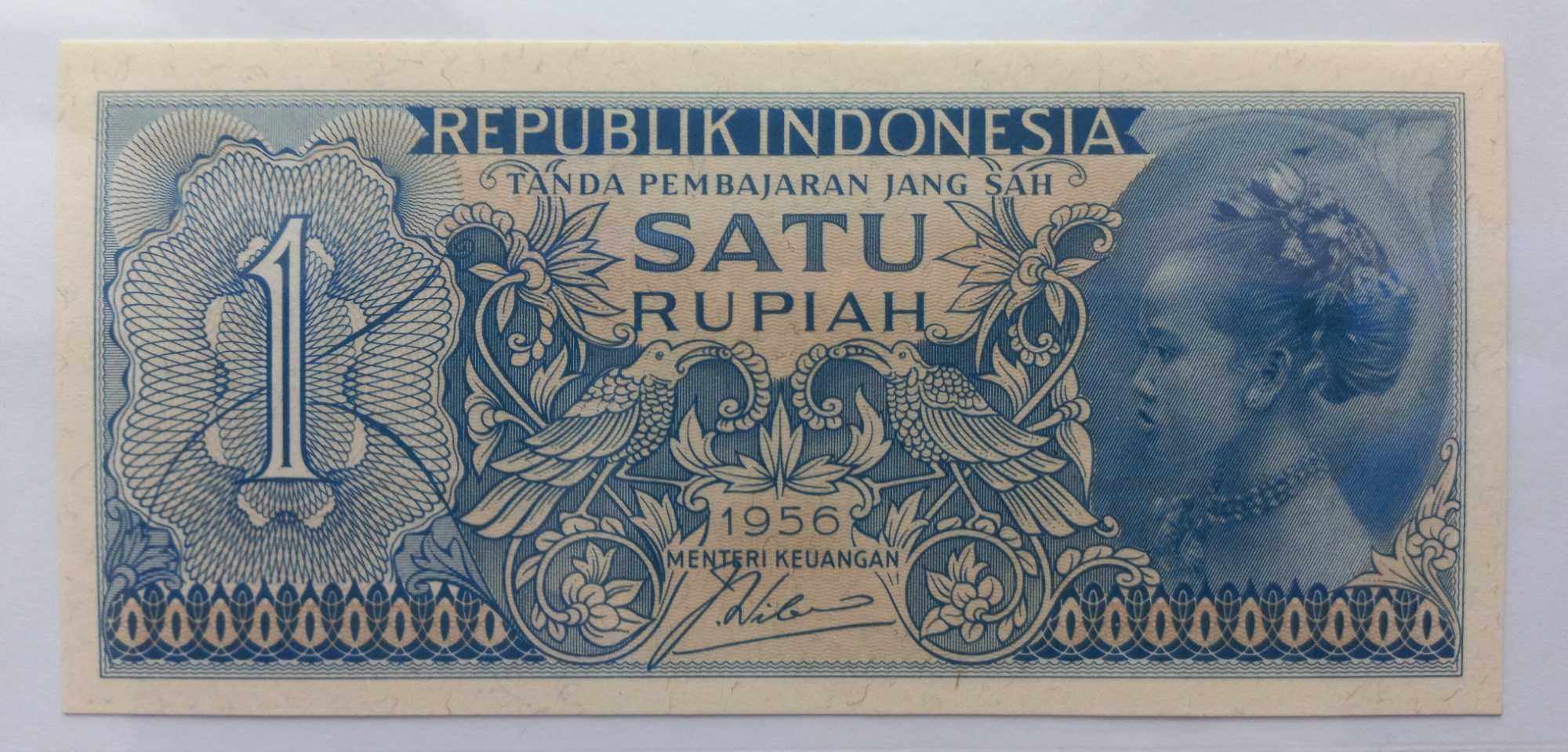 Indonesia - 1 Rupiah 1956 rok. 2 sztuki.