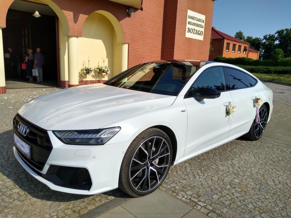 AUTO DO ŚLUBU Audi A7 białe Kalisz  Konin Turek Sieradz Ostrów Koło