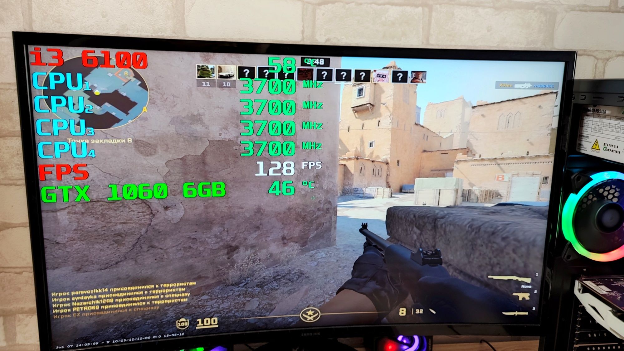 Игровой ПК GTX 1060 6GB CS 2 GTA5 WOT fortnite RUST dota2