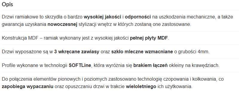 Drzwi wewnętrzne Voster Virgo IV 3/3 pk Dąb Sonoma 80 Lewe