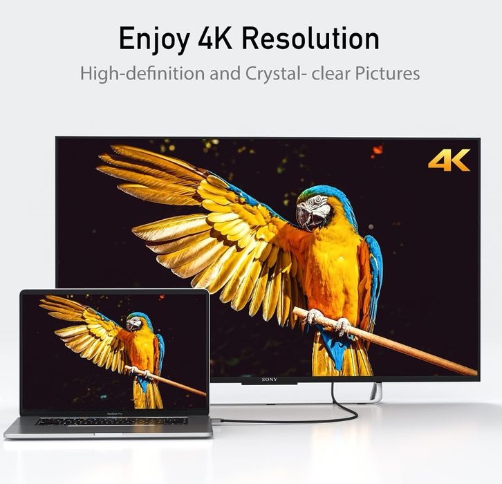 Uni  Kabel Przejściówka USB-C NA HDMI 4K 30Hz 1,8M, transmisja danych