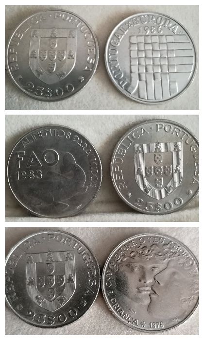 Moedas 25$00 Portugal