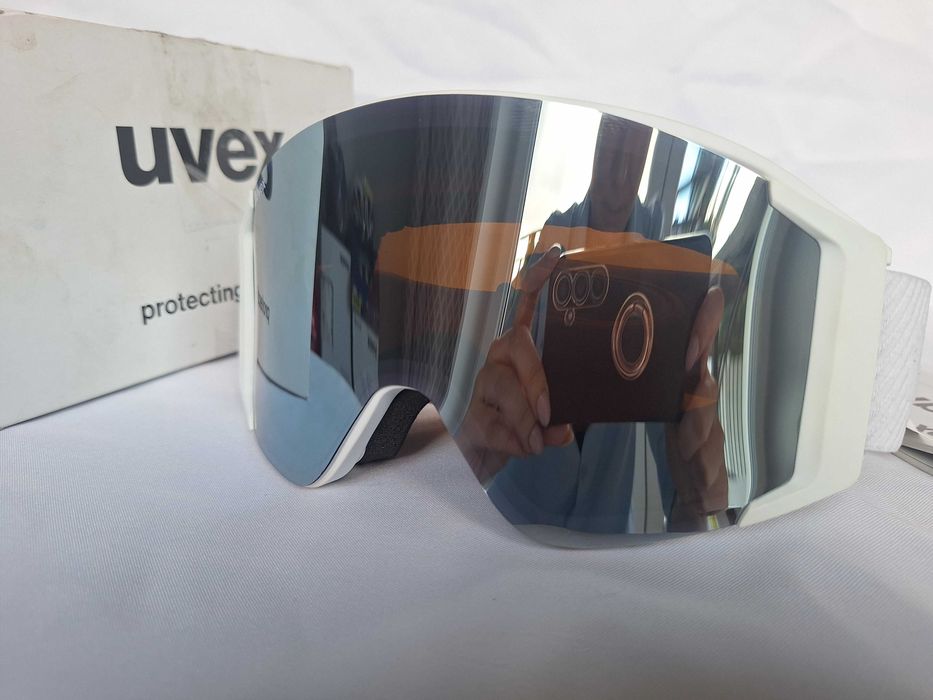 Gogle narciarskie Uvex G.GL 3000 TO White Mat Mirror Silver S1 S3