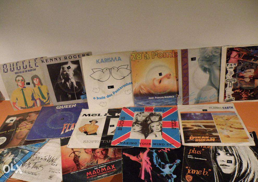 Pack de Discos de Vinil anos 70 e 80.