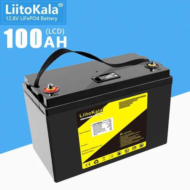 Акумулятор для ДБЖ Liitokala LiFePO4 12В 100Ah з LCD-дисплеєм