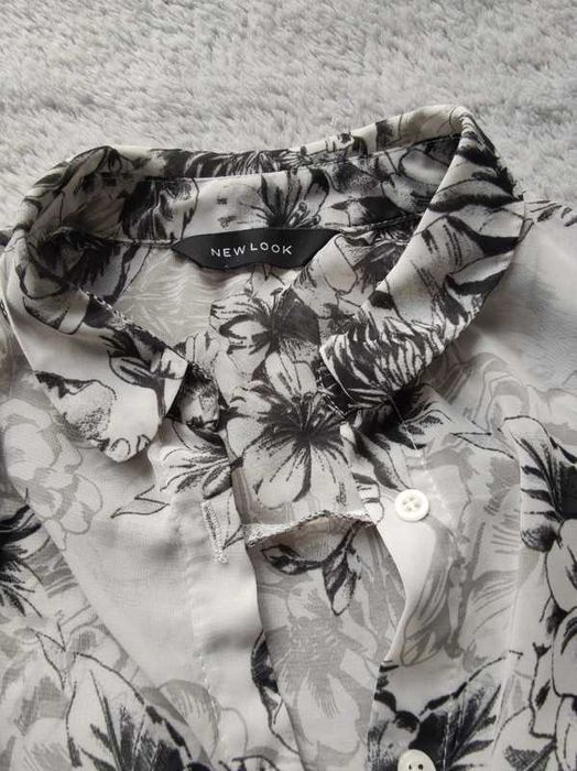 Cienka koszula mgiełka w kwiaty 40