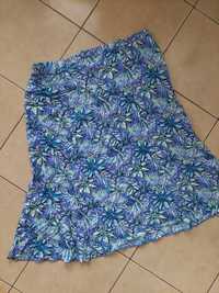 Piękna spódnica kwiaty wiskoza midi