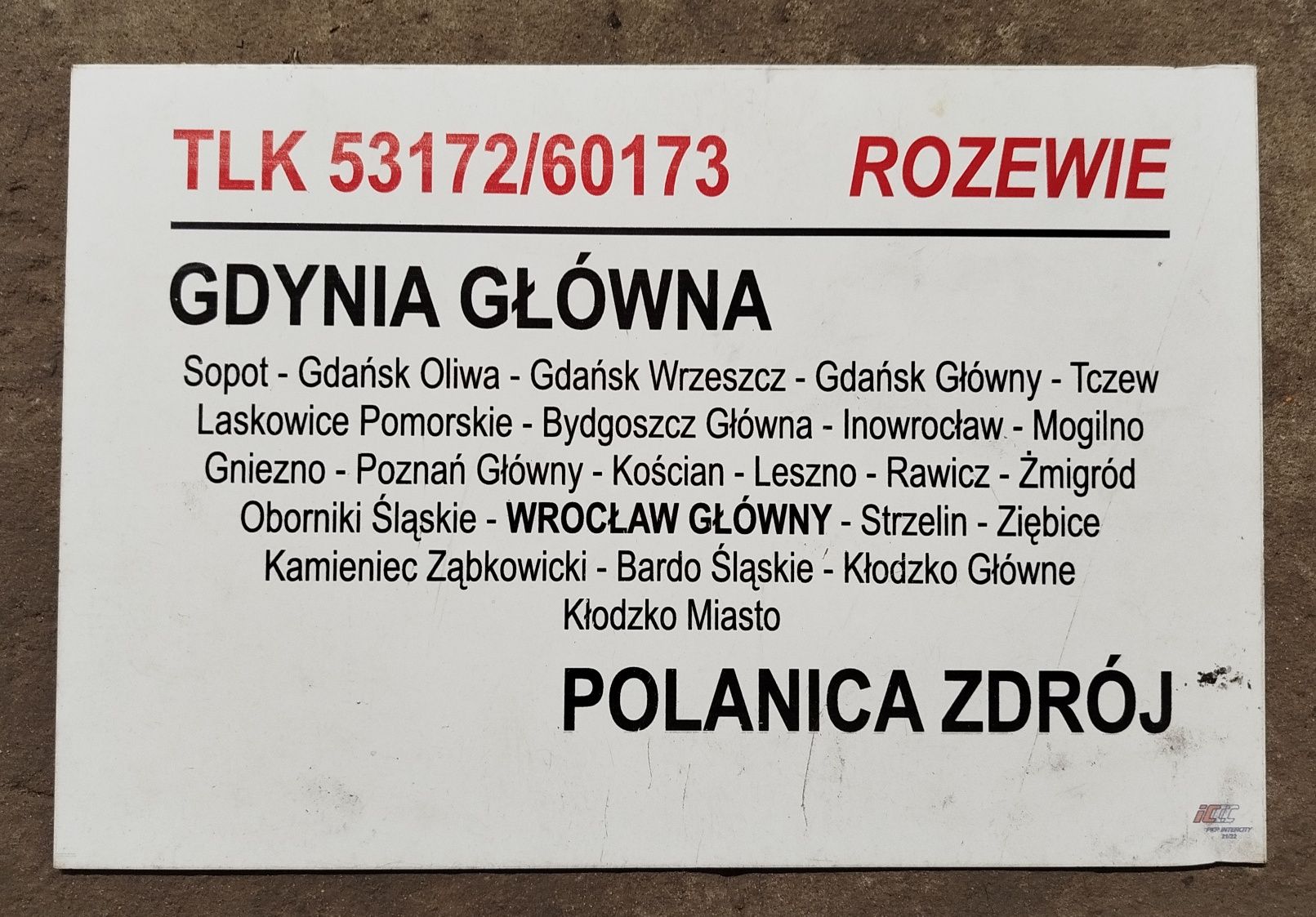 Tablica kierunkowa TLK Rozewie