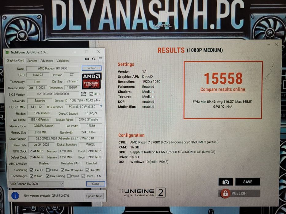 Ігровий ПК. "Понторез". RX 6600 або інша, Ryzen 7 3700x, 16Gb, SSD