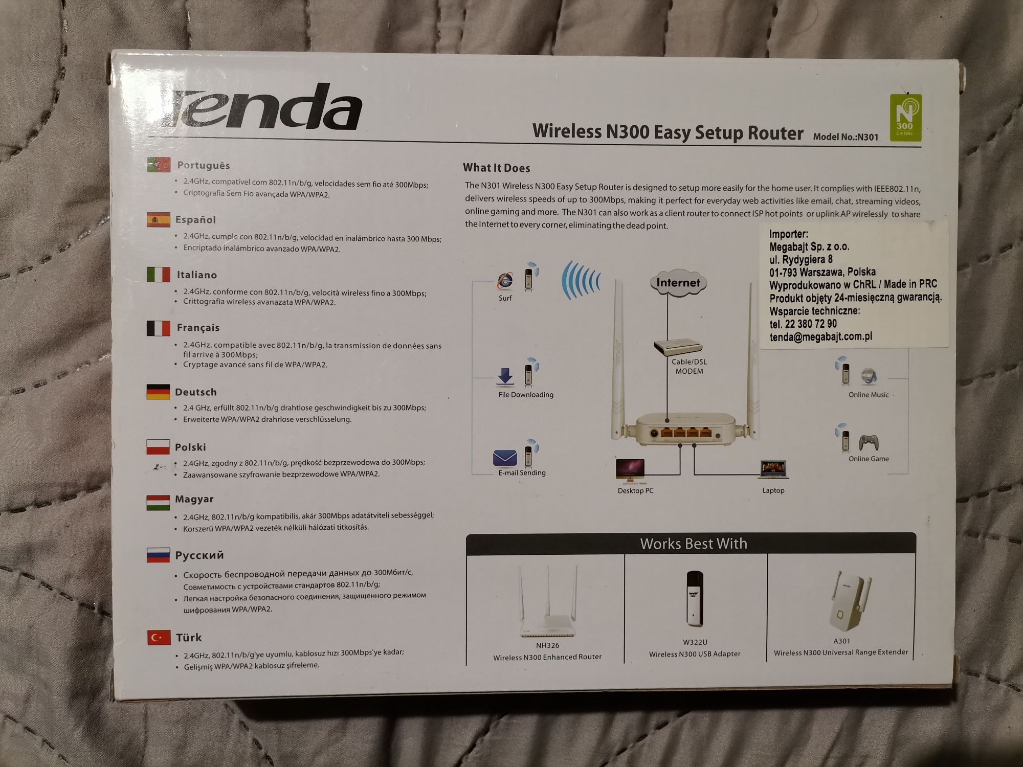 Tenda Router N300 model N301