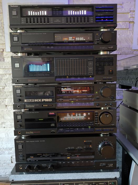 Technics Top wieża,6 części + gramofon.