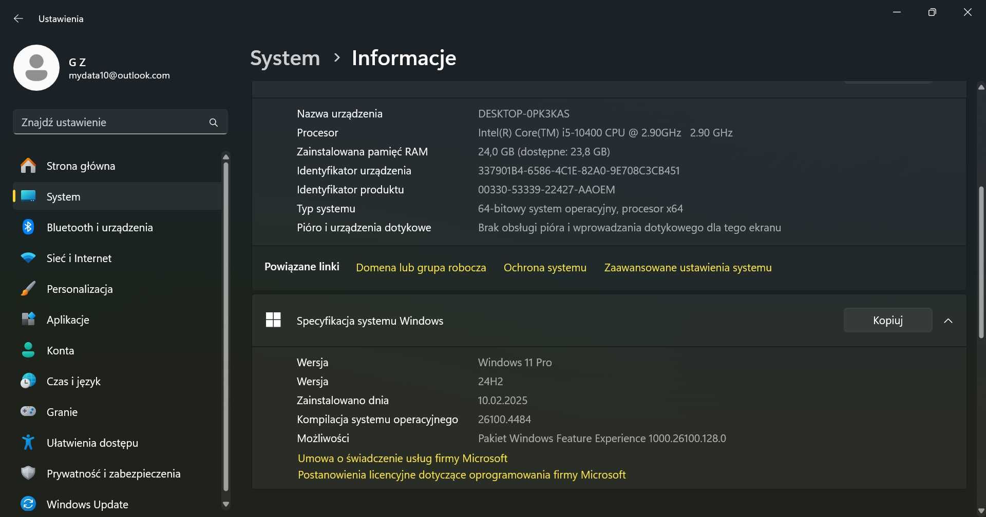 Komputer DELL Vostro 3681 procesor i5-10400